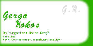 gergo mokos business card